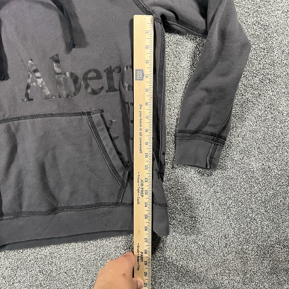 Abercrombie & Fitch Men’s Gray Pullover Hoodie Graphic A&F Fleece Size Small - Picture 8 of 10